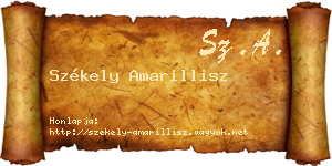 Székely Amarillisz névjegykártya