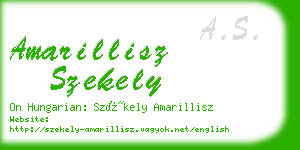 amarillisz szekely business card